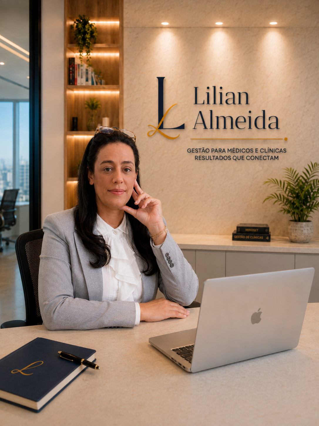 Lilian Almeida em seu escritório